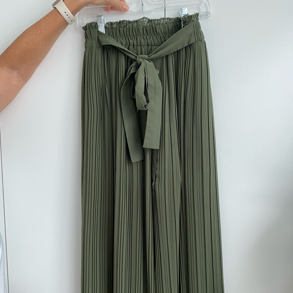 Maxi Olive Green Skirt from Zara